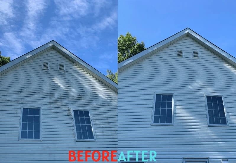 Shaker Heights Power Washing professional performing house washing service in Shaker Heights