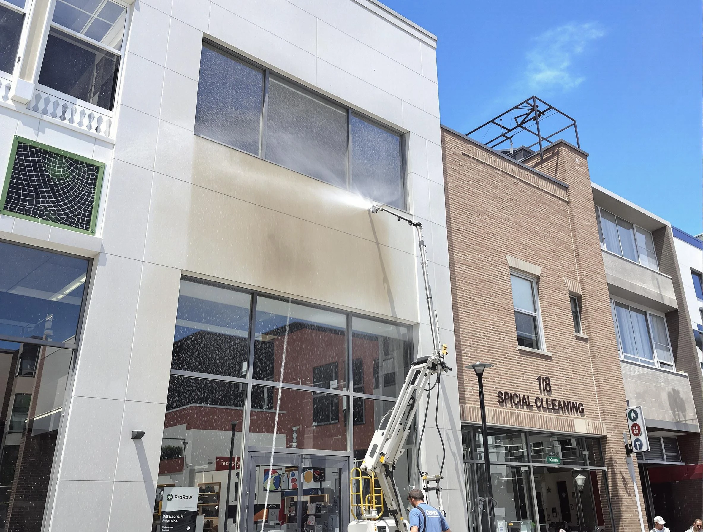 Shaker Heights Power Washing performing power washing on a residential driveway in Shaker Heights